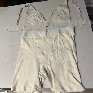 SKIMS matching bra and boxer short set